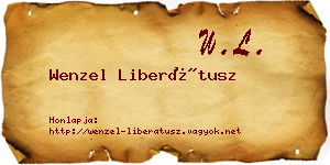 Wenzel Liberátusz névjegykártya